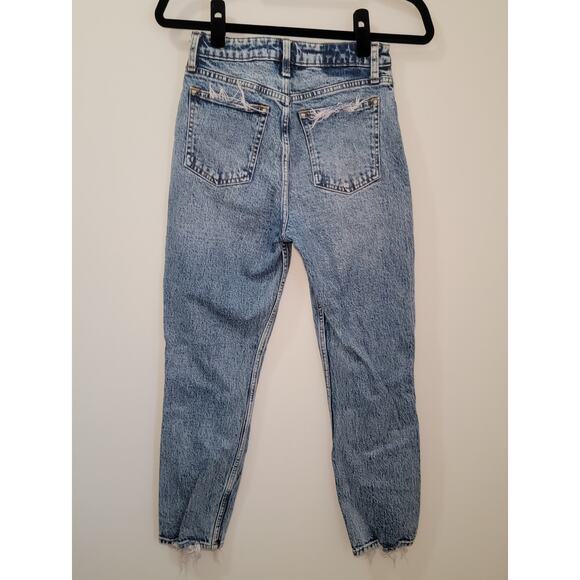 Abercrombie & Fitch Curve Love The‎ Mom High Rise Acid Wash Size 25/0 - Picture 2 of 5